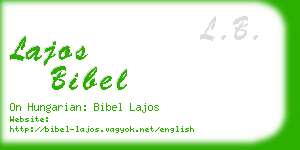 lajos bibel business card